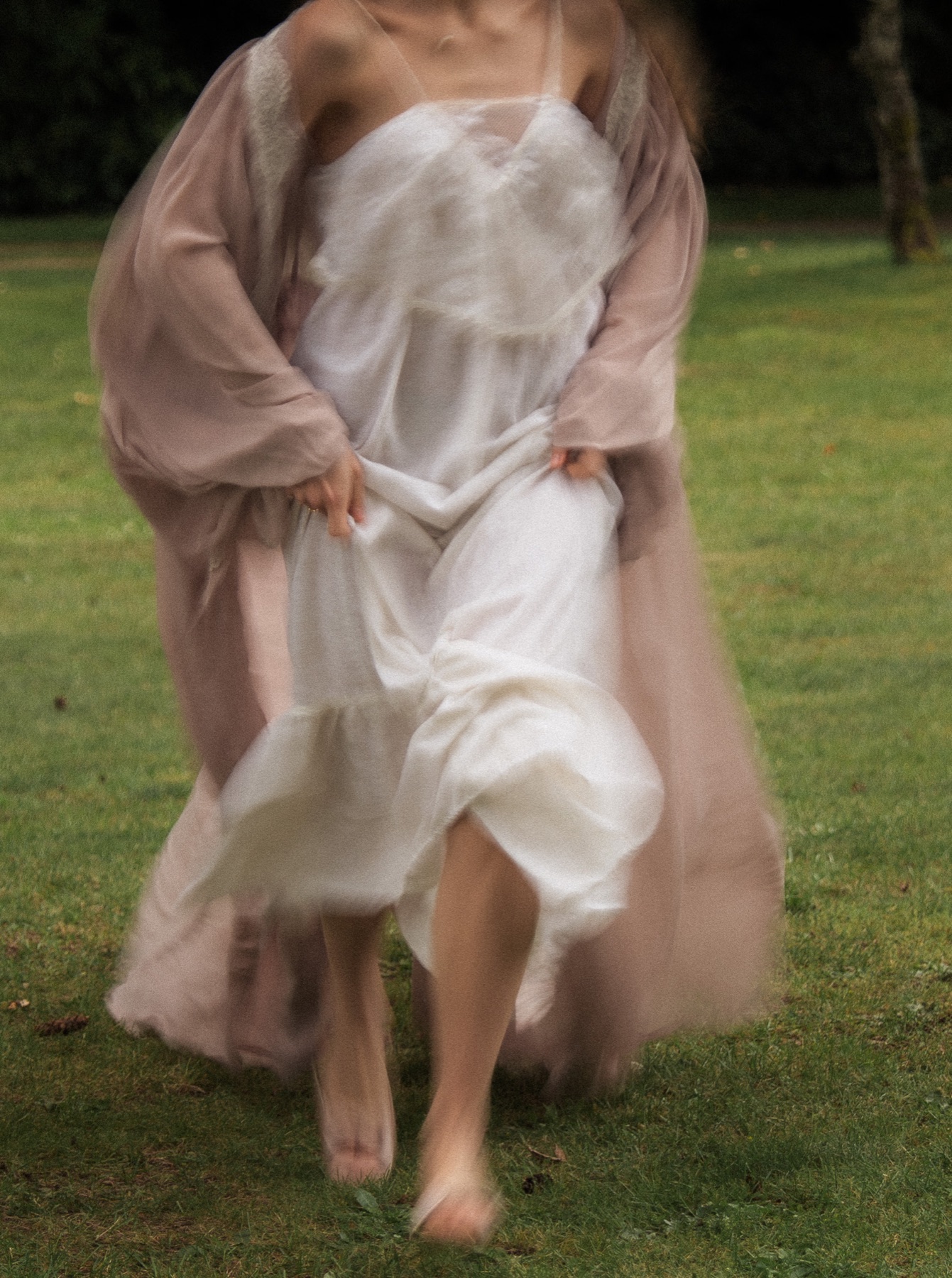Bride captured in motion