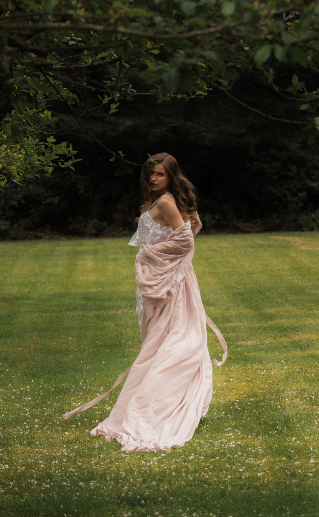 Editorial portrait in a field